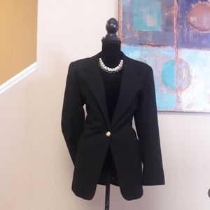 Vintage Savannah/ Black/Wool/Single Button Blazer